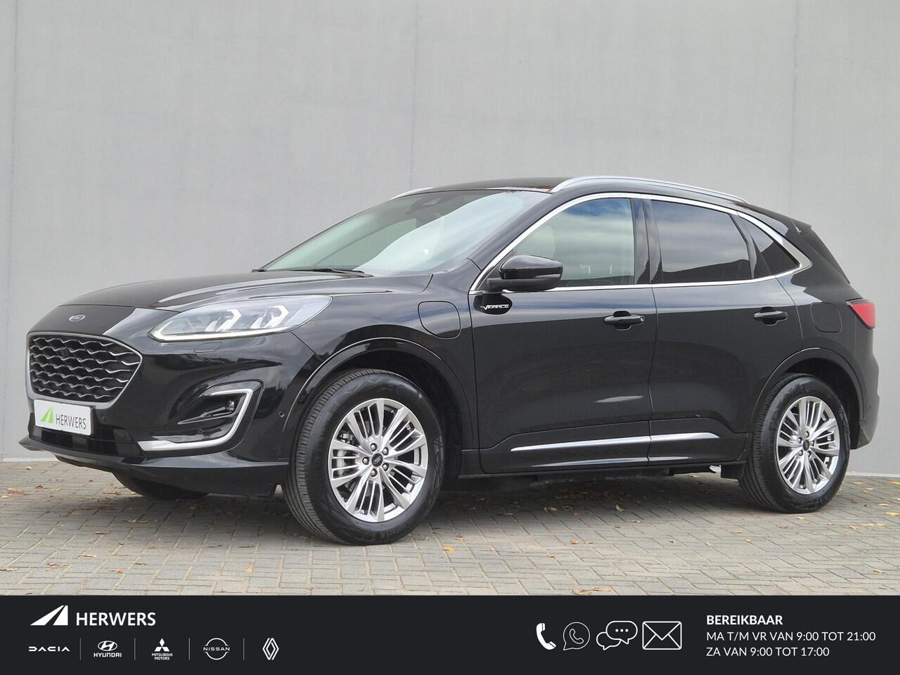 Ford KUGA 2.5 PHEV Plug-in Vignale Automaat / Fabrieksgarantie tot 04-2026 / Driver Assistance Pack / Technology Pack / Dealer Onderhouden / HUD / Apple Carplay Android Auto / Stuur-, Stoel en Achterbankverwarming / Adaptief CC / Voorruit verwarming / Elektrische a