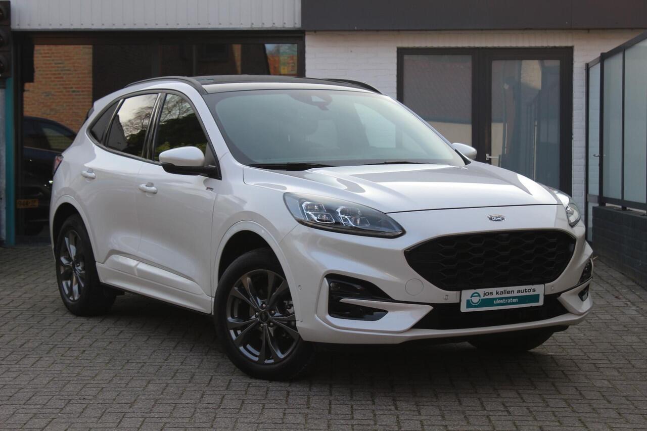 Ford KUGA 2.5 PHEV ST-Line X Driver Ass Pack, Pearl White, Elek Trekhaak, Panoramadak, All Season!