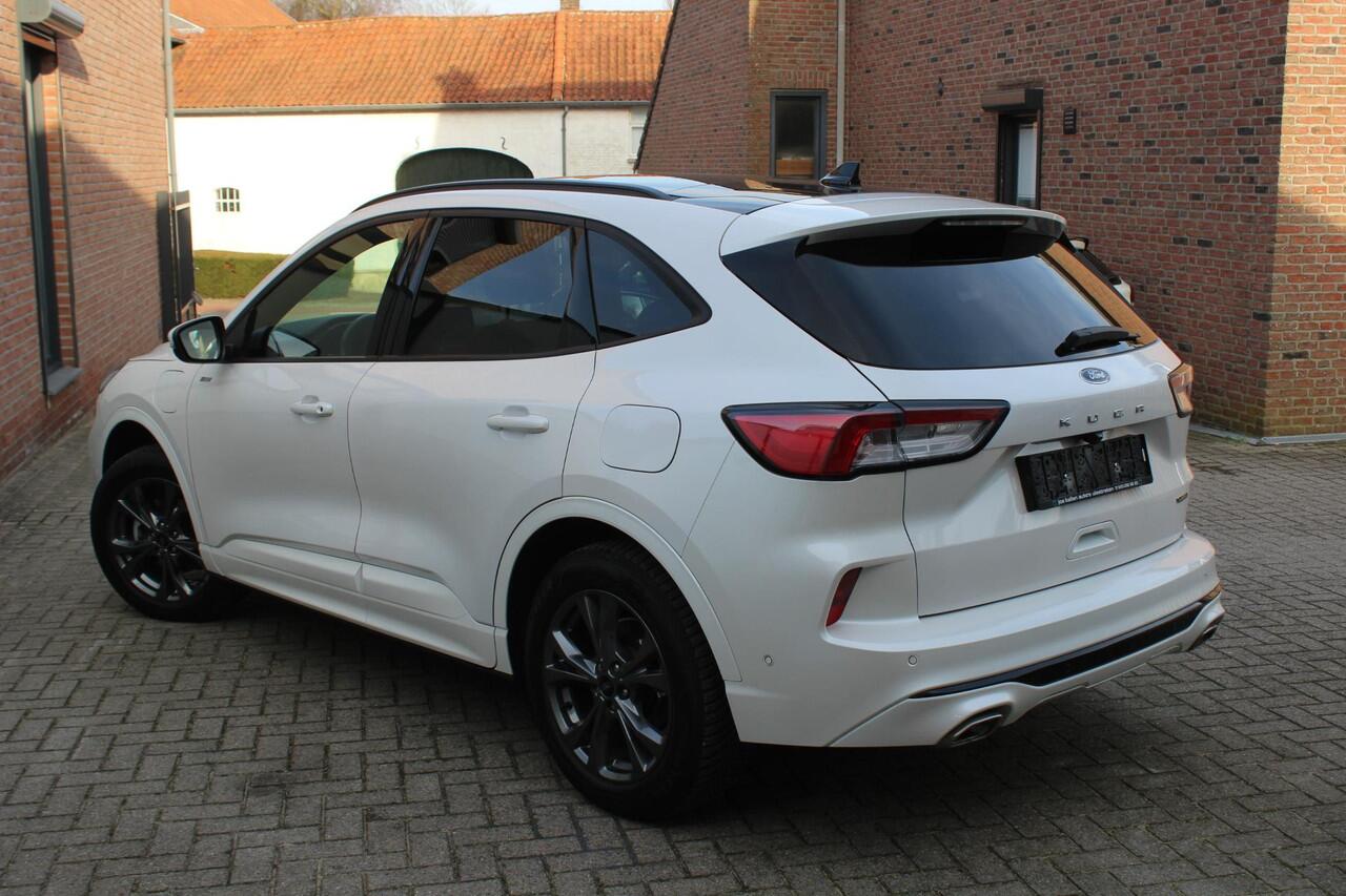 Ford KUGA 2.5 PHEV ST-Line X Driver Ass Pack, Pearl White, Elek Trekhaak, Panoramadak, All Season!