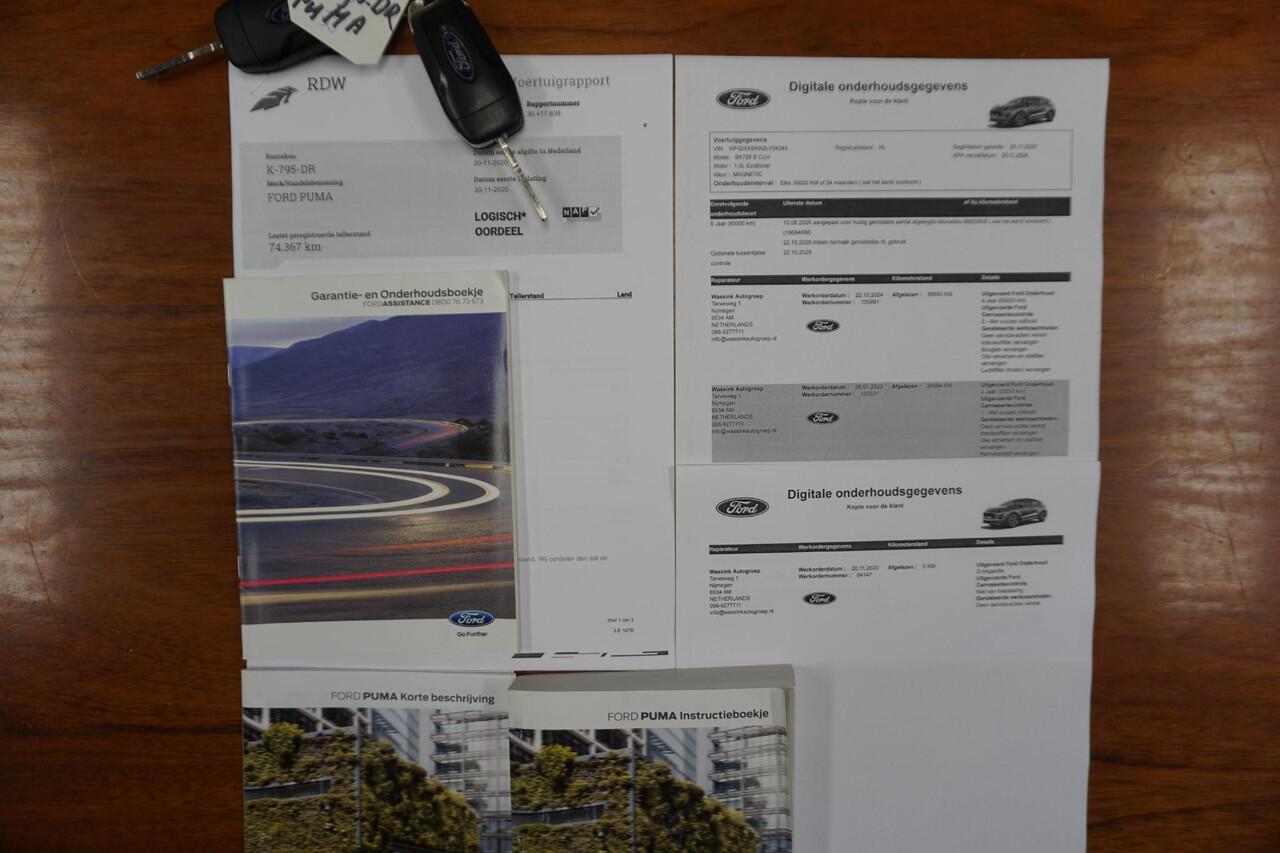 Ford PUMA 1.0 125PKEcoB. Hybrid Titanium/Winterpack/Panodak/ B&O geluidsinstallatie/Trekhaak/All-Seasonbanden.