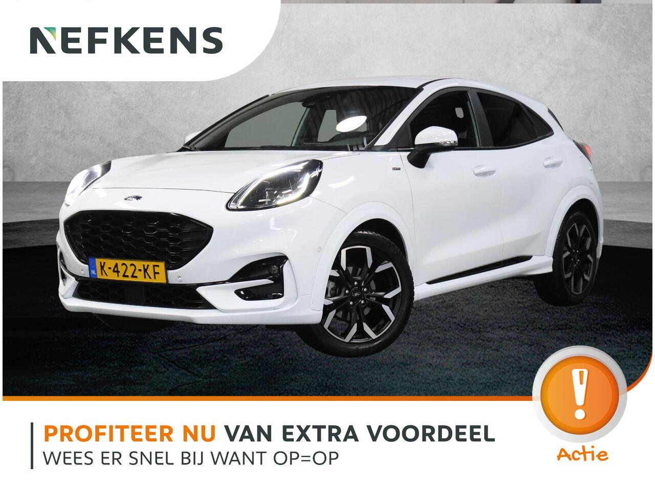 Ford PUMA 125PK Hybrid ST-Line X | B&O | Winterpack | Camera | Climate Control | Adaptieve Cruise Control | Dodehoekdetectie | LEER/Stof | Navigatie | Isofix | LED lampen | Privacy Glass | Parkeersensoren | AppleCarplay/AndroidAuto | Armsteun