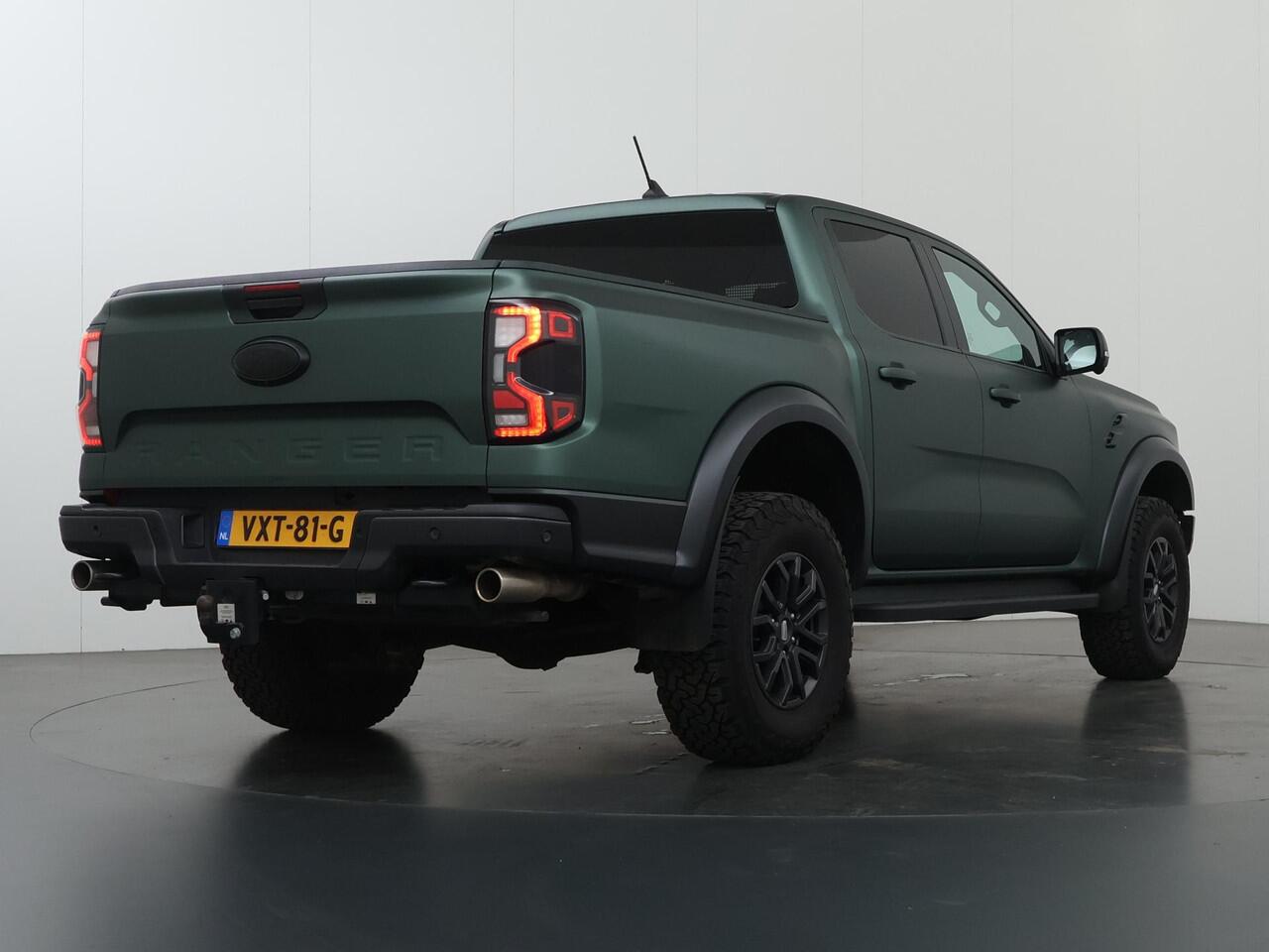 Ford RANGER 3.0 ECOBOOST | AUT. | DOUBLE CAB | RAPTOR | WRAP DARK GREEN MET. | LEDEREN BEKLKEDING | FOX SCHOKDEMPERS | 360° CAMERA | TREKHAAK | ADAPTIVE CRUISE CONTROL | APPLE CARPLAY | LED KOPLAMPEN | R MODUS | BAJA MODUS
