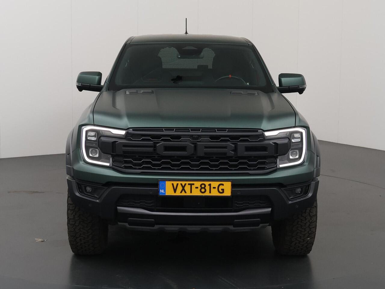 Ford RANGER 3.0 ECOBOOST | AUT. | DOUBLE CAB | RAPTOR | WRAP DARK GREEN MET. | LEDEREN BEKLKEDING | FOX SCHOKDEMPERS | 360° CAMERA | TREKHAAK | ADAPTIVE CRUISE CONTROL | APPLE CARPLAY | LED KOPLAMPEN | R MODUS | BAJA MODUS