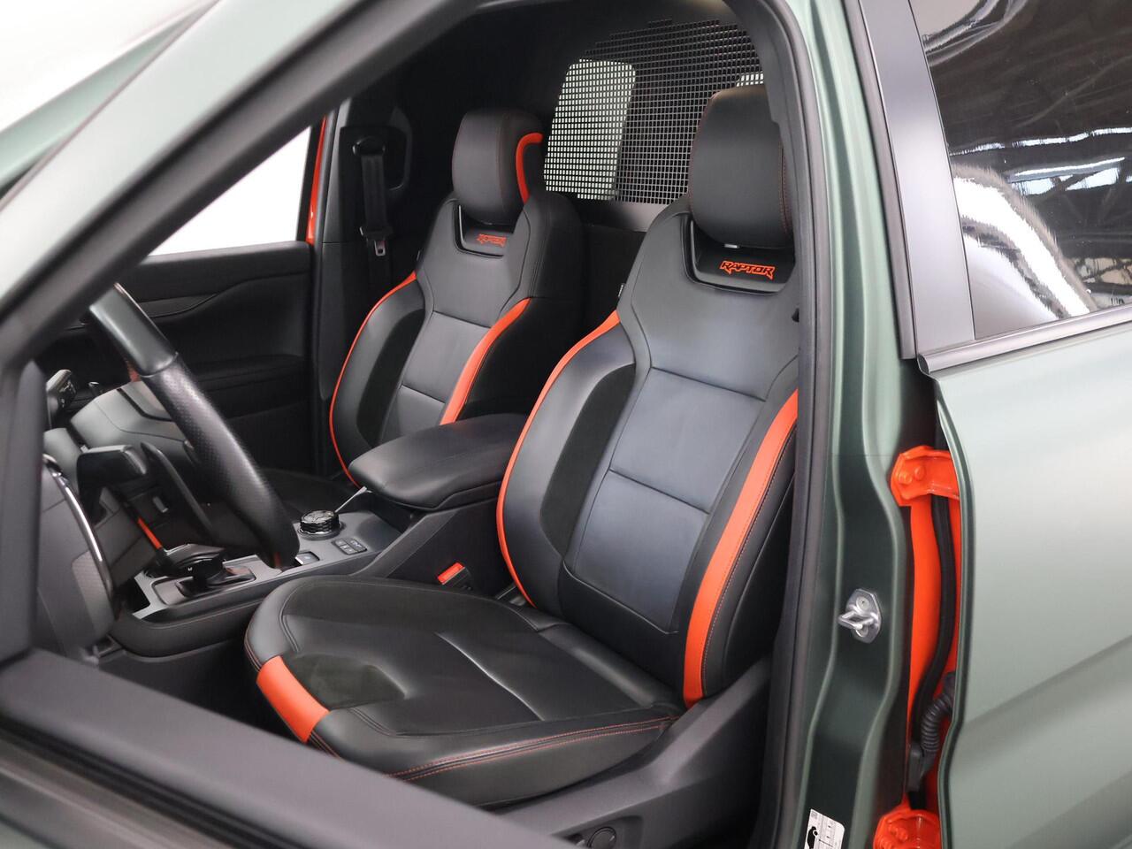 Ford RANGER 3.0 ECOBOOST | AUT. | DOUBLE CAB | RAPTOR | WRAP DARK GREEN MET. | LEDEREN BEKLKEDING | FOX SCHOKDEMPERS | 360° CAMERA | TREKHAAK | ADAPTIVE CRUISE CONTROL | APPLE CARPLAY | LED KOPLAMPEN | R MODUS | BAJA MODUS