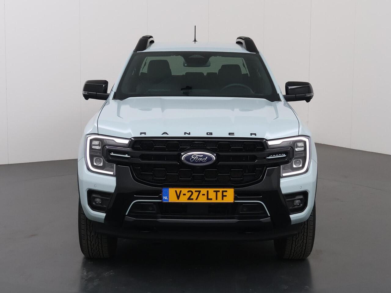 Ford RANGER Stormtrak 2.3 PHEV | 279 PK | DOUBLE CAB | NL AUTO | PRO POWER ONBOARD 2.3 kWh | 360 CAMERA | 3500 KG TREKHAAK | ADAPTIEVE CRUISE | LEREN BEKLEDING | NAVIGATIE | STOELVERWARMING | STUURWIELVERWARMING | ELEKRISCHE ROLLER-TOP