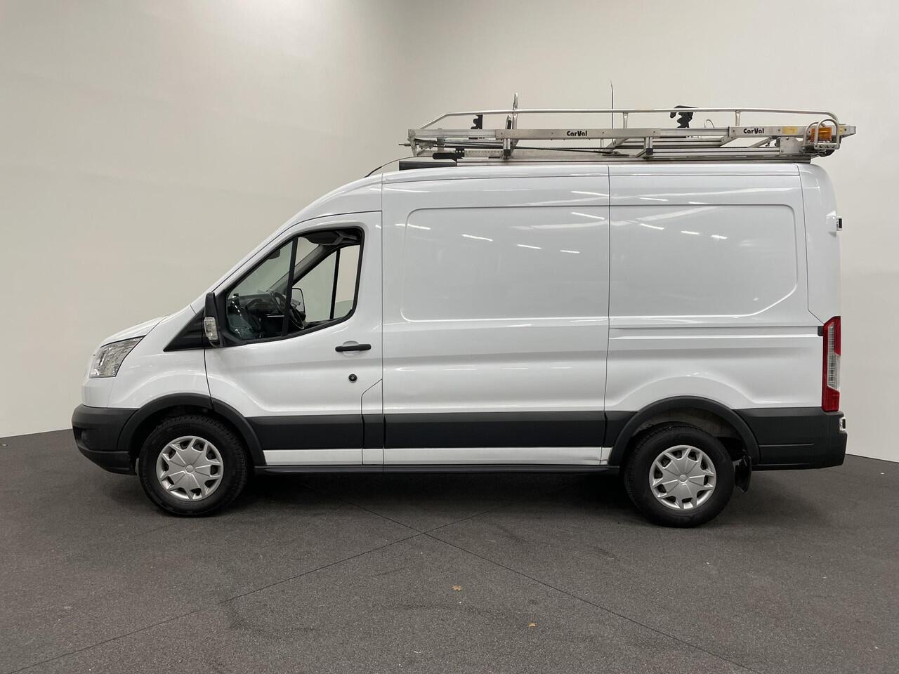 Ford TRANSIT 350 2.0 TDCI 130pk L2H2 Trend Imperiaal + ladder Navigatie Camera Parkeersensoren Cruise Control Stoelverwarming Airco Ingebouwde kasten Houten laadvloer