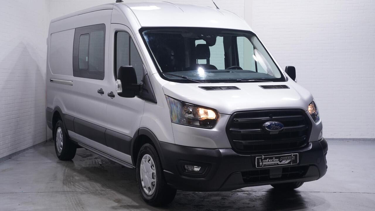 Ford TRANSIT 2.0 TDCi 130 pk L3H2 Dubbel Cabine Airco Camera, Trekhaak, PDC V+A, 6-Zits