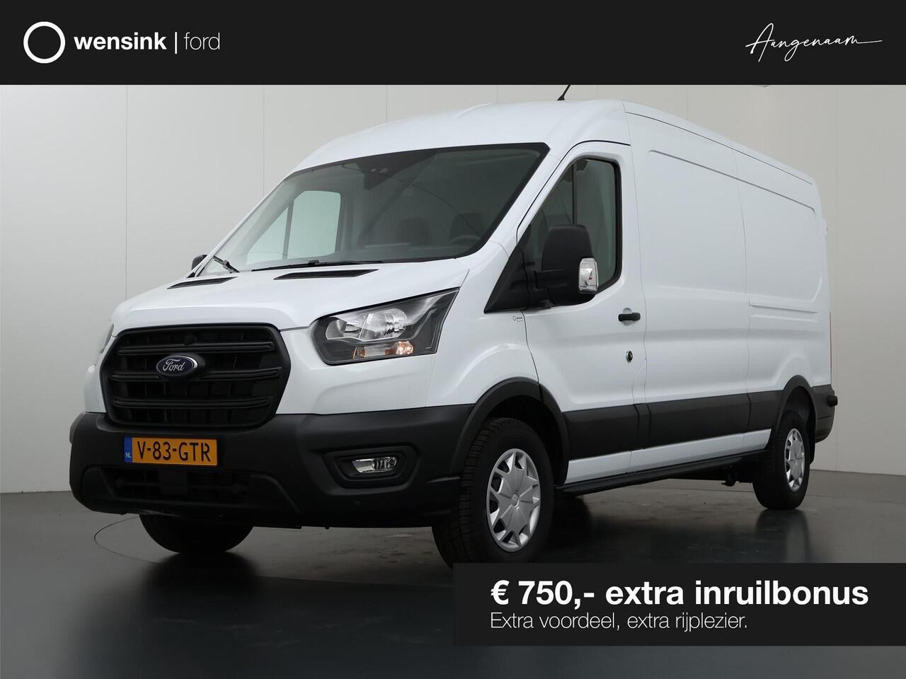 Ford TRANSIT 350 2.0 TDCI L3 H2 Trend | Navigatie | Stoelverwarming | Trekhaak 2500 KG AHW | Airco | 3-Zits | NIEUW | Carplay - Android Auto | Laadruimte Pakket | Cruise Control | Multifuntioneel Stuurwiel