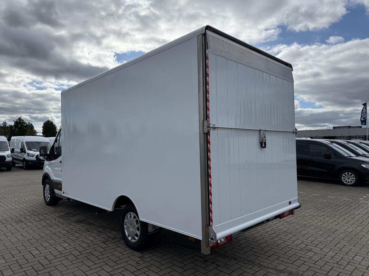 Ford TRANSIT 350 2.0 TDCI | L4 H1 | TREND | SKELETAL | BAKWAGEN KARHOF GESLOTEN BAK INCL. OVERLOOP KLEP | UIT VOORRAAD LEVERBAAR | KENTEKEN 2024 | 170 PK | AIRCO | CRUISE CONTROL | DAB+ | LANE-ASSIT | 3-ZITS