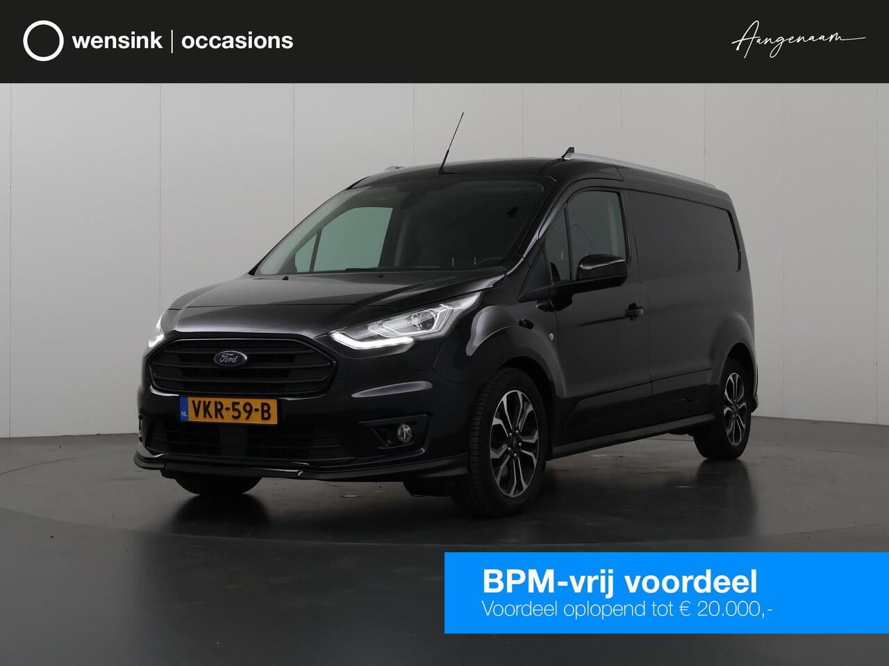 Ford TRANSIT CONNECT 1.5 ECOBLUE AUTOMAAT | L2 | SPORT | CAMERA | STOELVERWARMING | NAVIGATIE | CLIMATE CONTROL | BI-XENON LAMPEN | TREKHAAK | BETIMMERDE LAADRUIMTE | LICHTMETALEN WIELEN