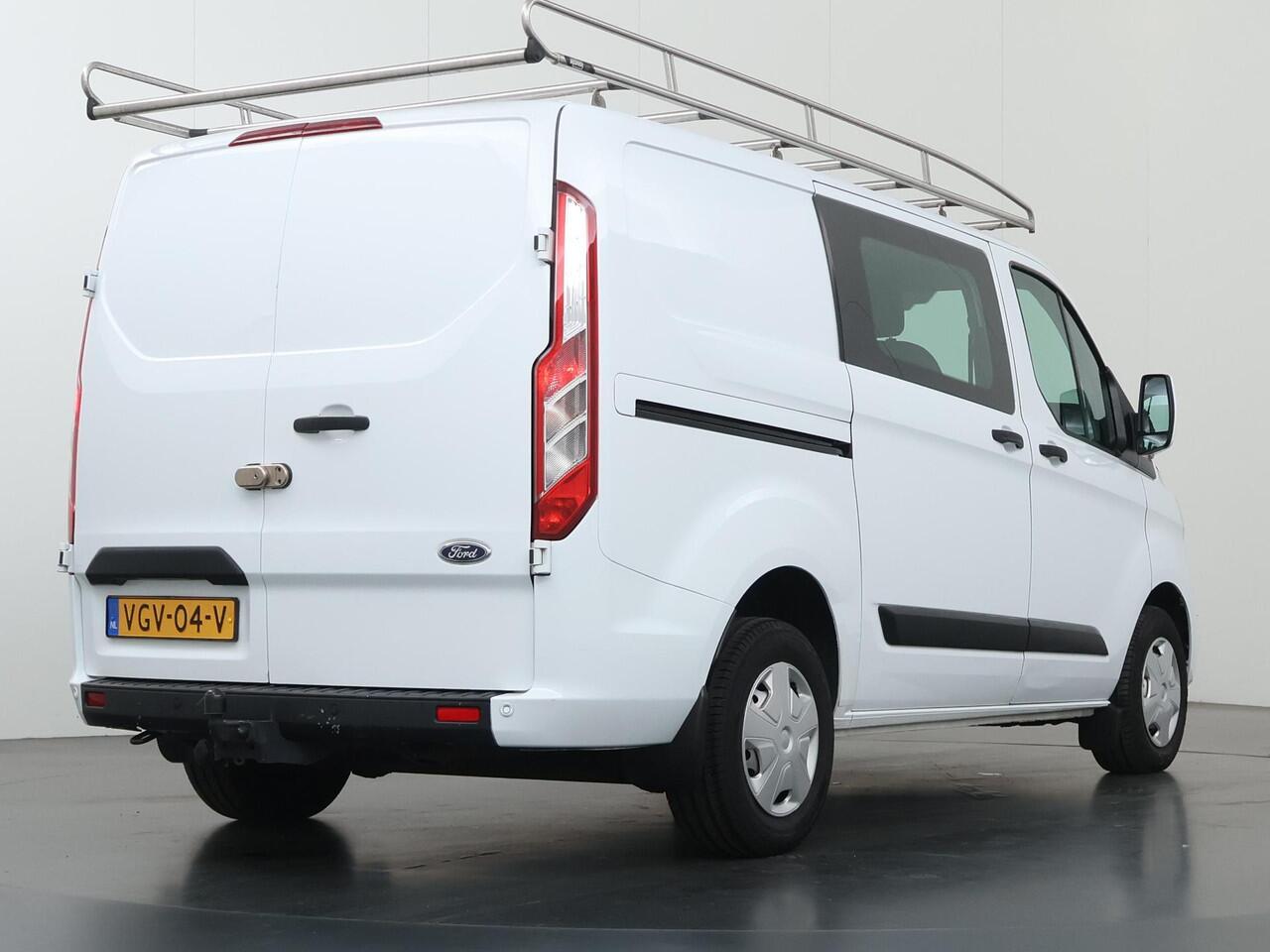 Ford TRANSIT CUSTOM 280 2.0 TDCI | L1H1 | TREND | DUBBEL CABINE | APPLE CARPLAY / ANDROID AUTO | STOELVERWARMING | TREKHAAK 2500 KG | CRUISE CONTROL | INRICHTING IN LAADRUIMTE