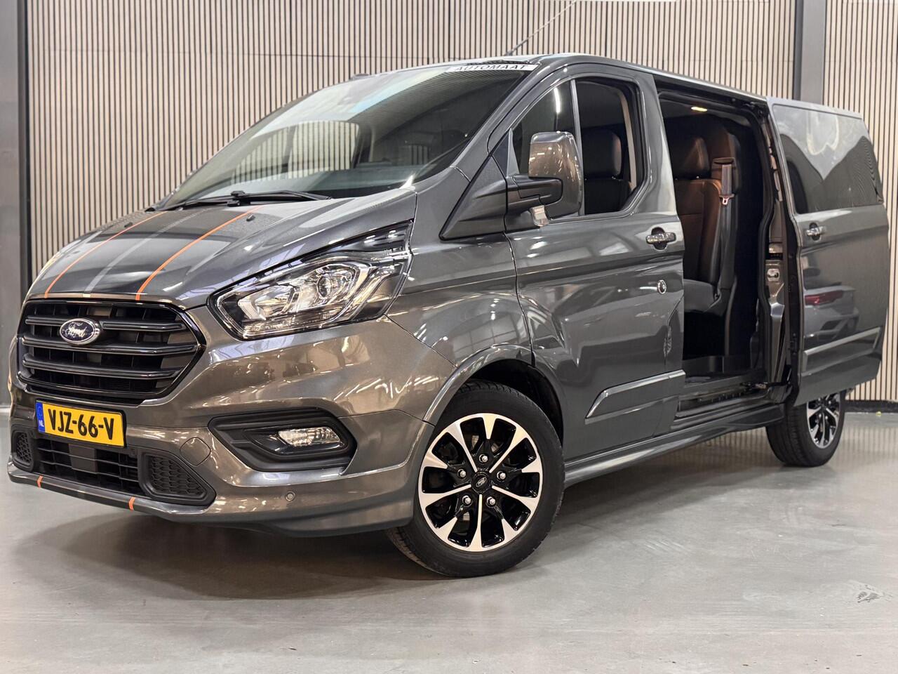 Ford TRANSIT CUSTOM 320 2.0 TDCI 185pk Automaat Sport DC Leer Trekhaak 2x Schuifdeur Navi Camera Winter pack