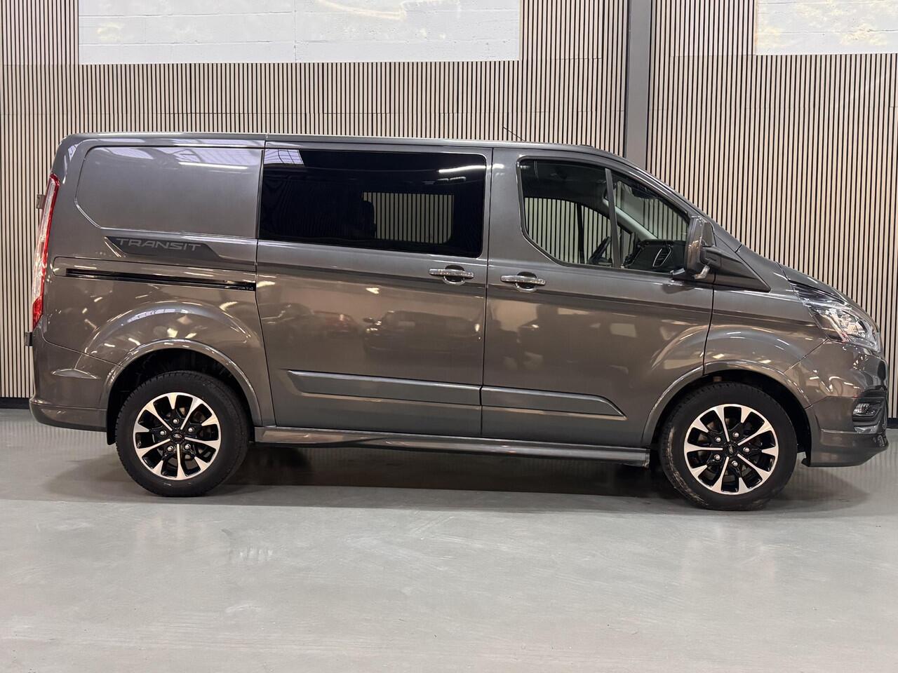 Ford TRANSIT CUSTOM 320 2.0 TDCI 185pk Automaat Sport DC Leer Trekhaak 2x Schuifdeur Navi Camera Winter pack