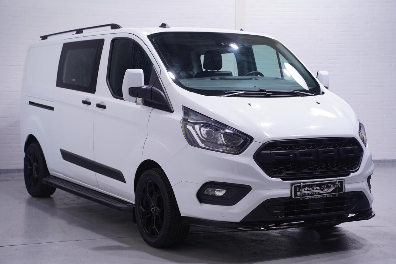 Ford TRANSIT CUSTOM 2.0 TDCI 130 pk Dubbel Cabine RAPTOR Grille, Navi Camera, 18" LMV, Spoiler Pack, 6-Zits