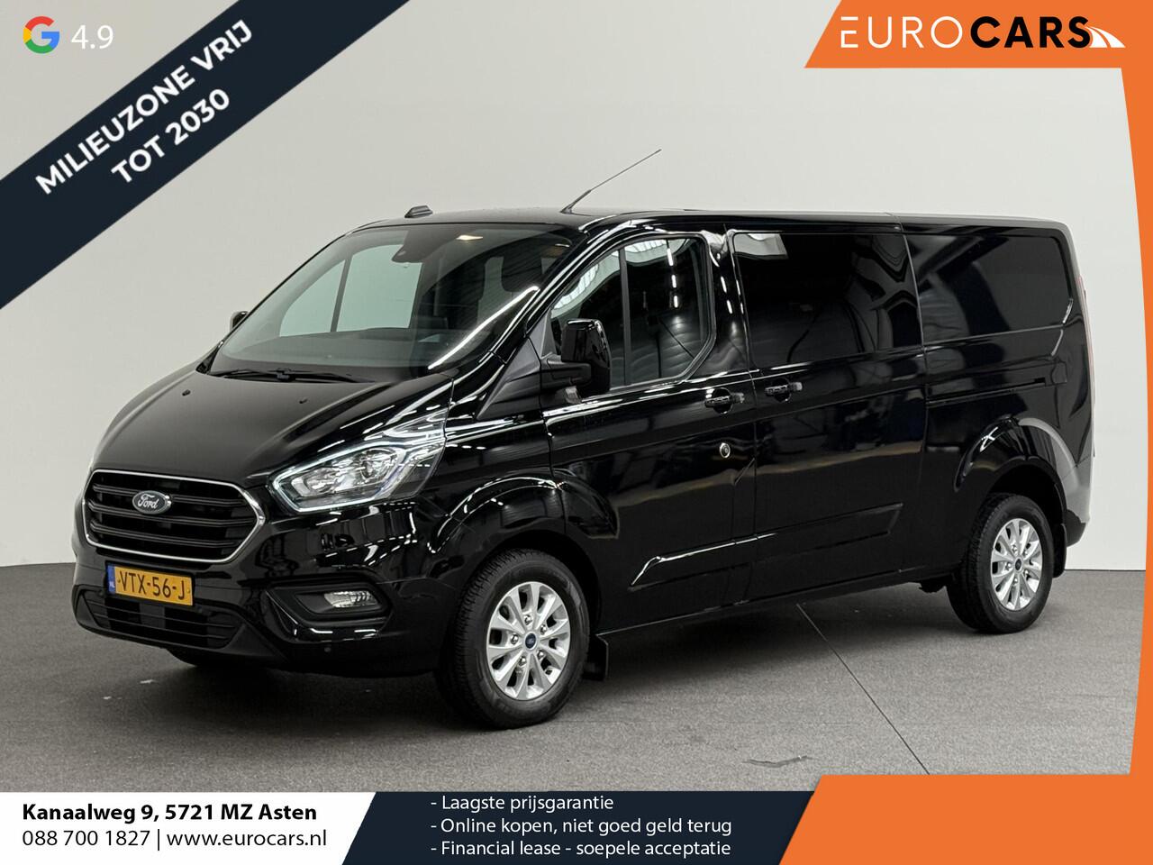 Ford TRANSIT CUSTOM 300 2.0 TDCI L2H1 Limited Dubbele cabine Navi Airco 2 Schuifdeuren Trekhaak PDC Camera Carplay DAB