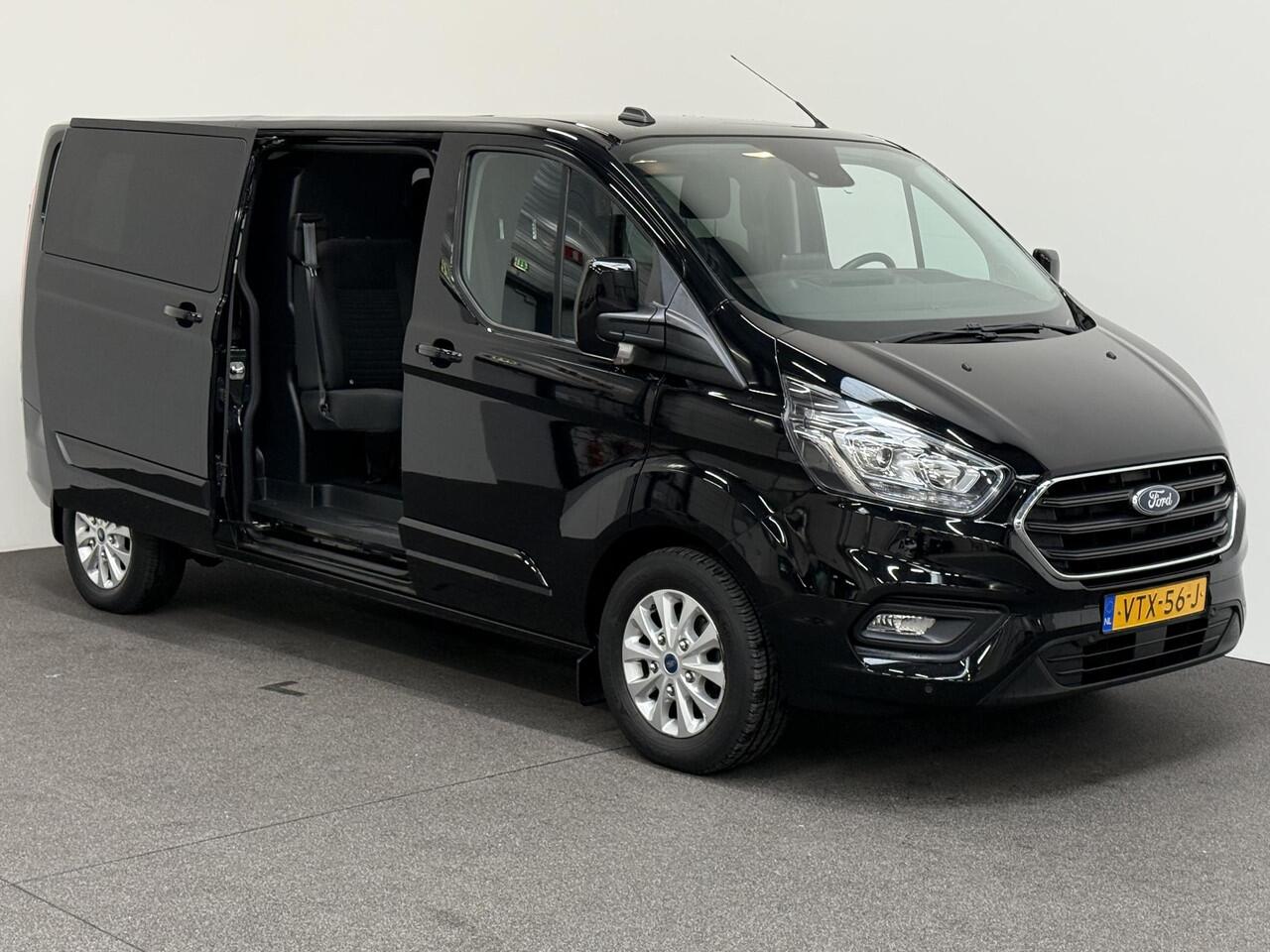 Ford TRANSIT CUSTOM 300 2.0 TDCI L2H1 Limited Dubbele cabine Navi Airco 2 Schuifdeuren Trekhaak PDC Camera Carplay DAB