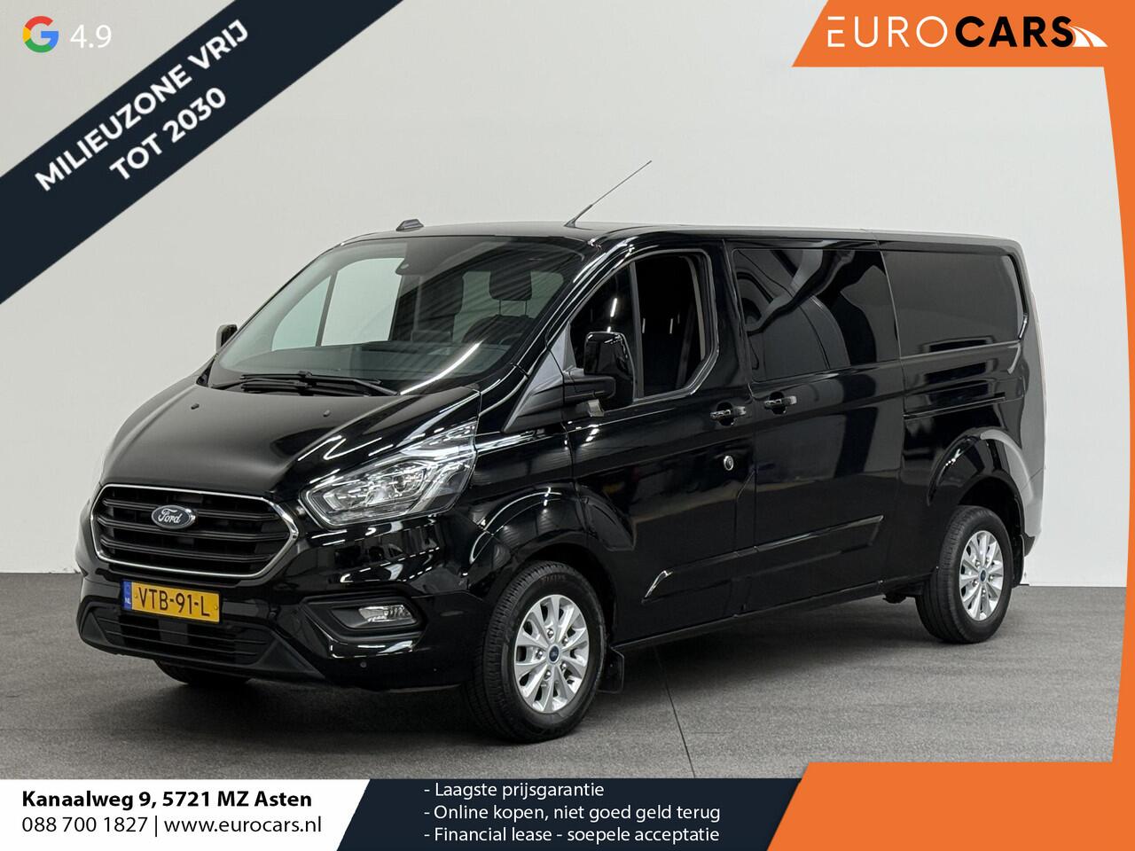 Ford TRANSIT CUSTOM 300 2.0 TDCI L2H1 Limited Dubbele cabine Automaat Navi Airco 2 Schuifdeuren Trekhaak PDC Carplay DAB