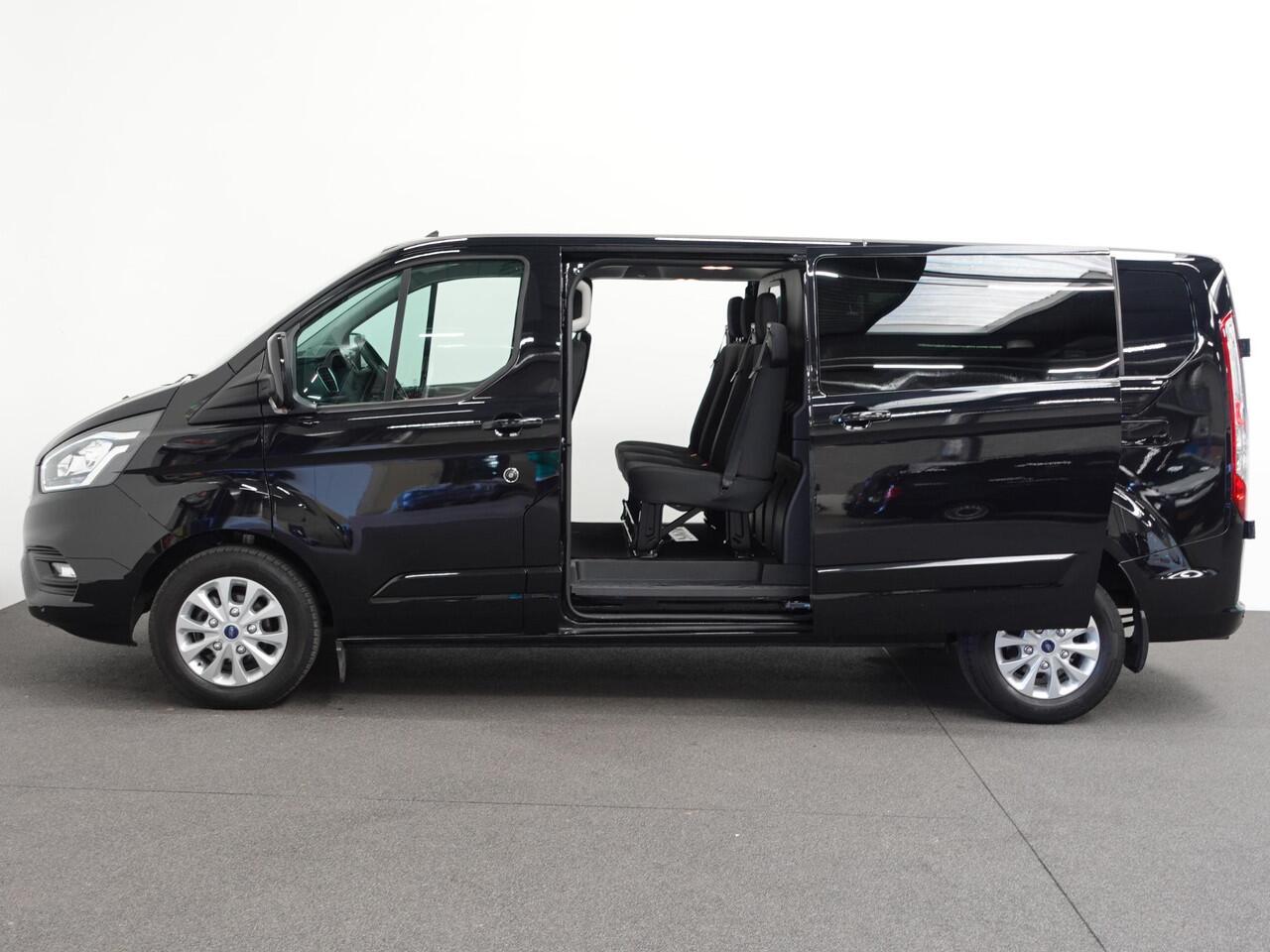 Ford TRANSIT CUSTOM 300 2.0 TDCI L2H1 Dubbele Cabine Automaat Navi Airco 2 Schuifdeuren Trekhaak Parkeersensoren Carplay