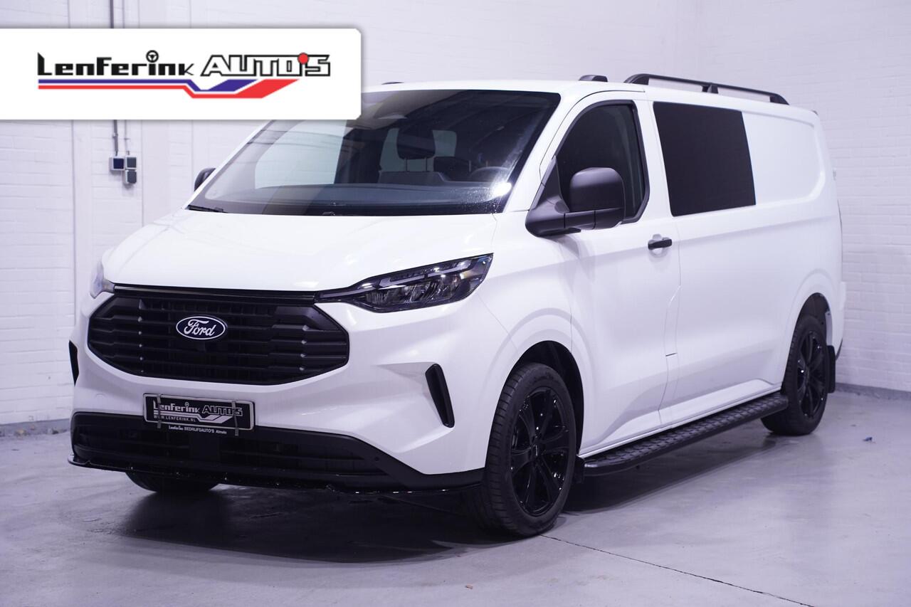 Ford TRANSIT CUSTOM 2.0 TDCI 136 pk L2 Dubbel Cabine Black&White Edition 19" LMV, Treeplanken, Dakrails, Laadruimte Pakket, Apple Carplay, 6-Zits