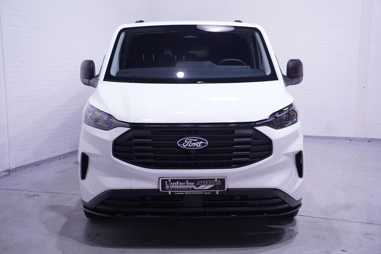 Ford TRANSIT CUSTOM 2.0 TDCI 136 pk L2 Dubbel Cabine Black&White Edition 19" LMV, Treeplanken, Dakrails, Laadruimte Pakket, Apple Carplay, 6-Zits