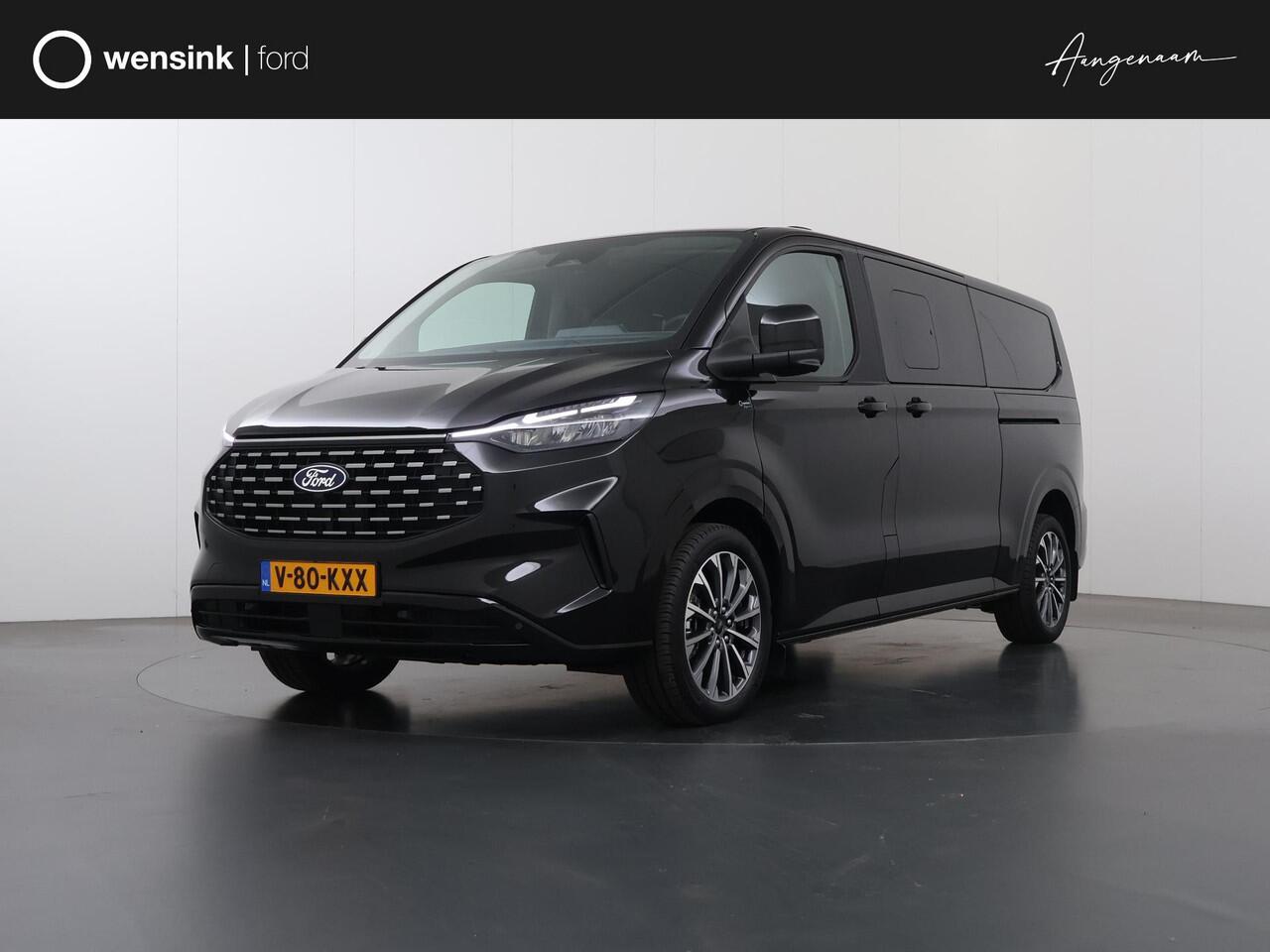 Ford TRANSIT CUSTOM TOURNEO | 320 2.0 TDCI | L2 H1 | 170 PK | TITANIUM X | 360 CAMERA | ADAPTIVE CRUISE | STOELVERWARMING | LEDER | STUURWIELVERWARMING | NAVIGATIE | CLIMATE CONTROL | BLIND-SPOT | 2500 KG AHW TREKHAAK | 19" LICHTMETALEN VELGEN