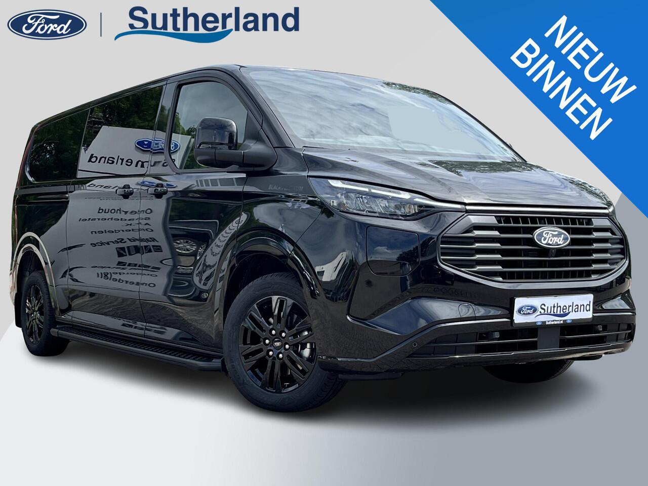 Ford TRANSIT CUSTOM 320 2.5 PHEV L2H1 Black Platinum DC ZUID | Ford Voorraad | Prijs is excl. BTW incl. BPM | incl. ¤4.422,- korting! | Dubbele cabine Snoeks leder | Full led | Dubbele zij-schuifdeur | Direct uit voorraad leverbaar! | Full options