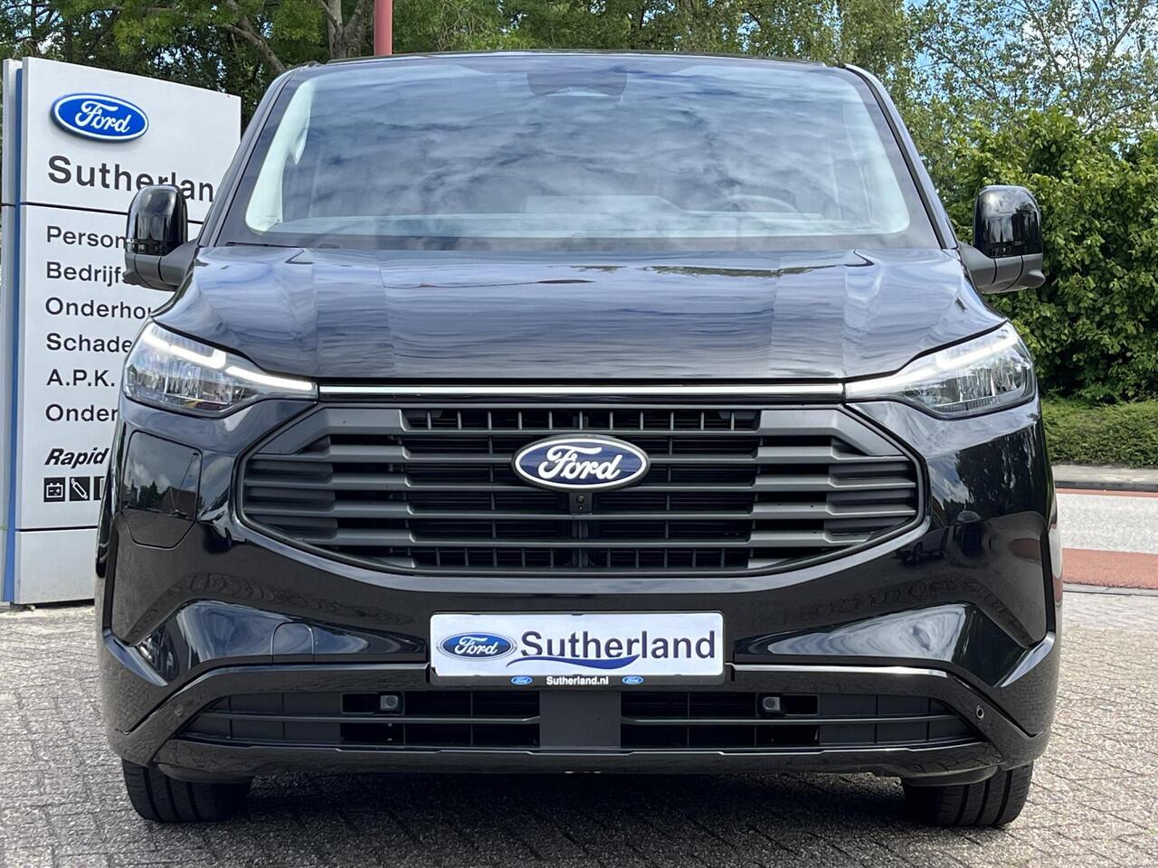 Ford TRANSIT CUSTOM 320 2.5 PHEV L2H1 Black Platinum DC ZUID | Ford Voorraad | Prijs is excl. BTW incl. BPM | incl. ¤4.422,- korting! | Dubbele cabine Snoeks leder | Full led | Dubbele zij-schuifdeur | Direct uit voorraad leverbaar! | Full options