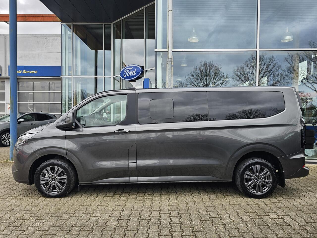 Ford TRANSIT CUSTOM Tourneo 340 2.5 PHEV L2H1 Titanium 233pk | 9pers | Vol Leder | Wegklapbare Trekhaak | Stuurverwarming | Prijs is incl. BTW BPM | Verlengde Fabrieksgarantie tot 05-2029
