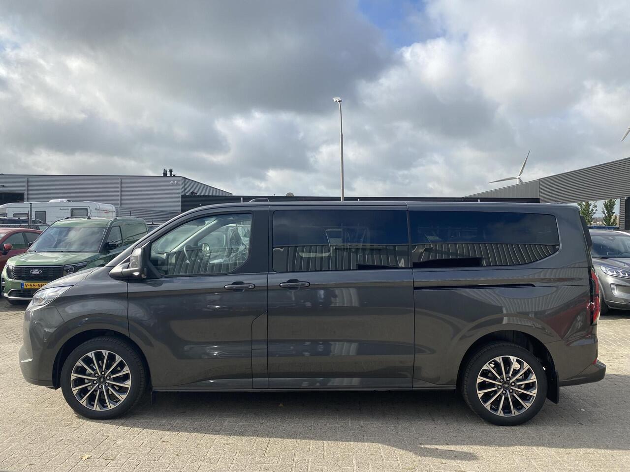 Ford TRANSIT CUSTOM Tourneo 340 2.5 PHEV L2H1 Titanium X 233pk | Incl. BTW/BPM Rijklaar | Handsfree elektrische dubbele zijschuifdeuren | 16-Weg elektrsich verstelbare AGR-stoel | Inklapbare trekhaak | Tourneo Luxury Pack | Verwarmbaar stuurwiel