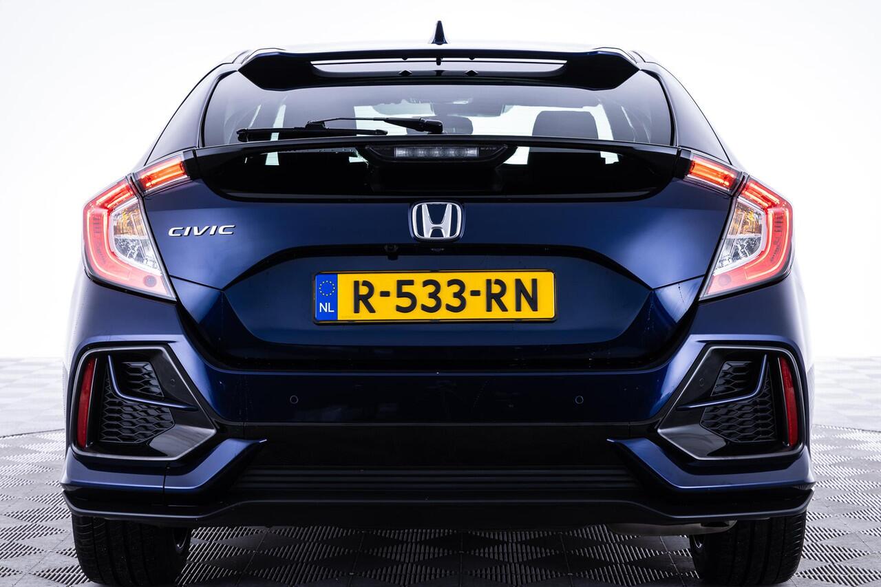 Honda CIVIC 1.0 i-VTEC Elegance | Adapaptive Cruise Control | Rijstrookbegeleiding | Parkeersensoren V+A | Full Led | Navigatie | Achteruitrijcamera | Stoelverwarming |