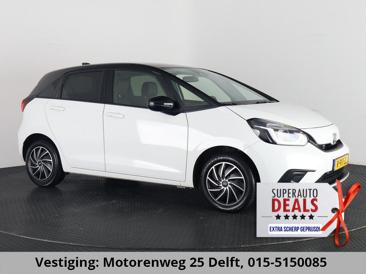 Honda JAZZ 1.5 HEV ELEGANCE BI-TONE 1e EIG . GARANTIE 2033* STOELVERWARMING . CRUISE CONTROL . BLUETOOTH . ELEKTRISCHE RAMEN V+A