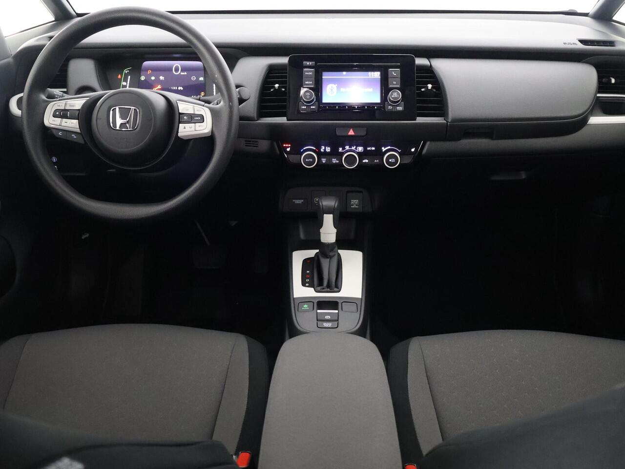 Honda JAZZ 1.5 HEV ELEGANCE BI-TONE 1e EIG . GARANTIE 2033* STOELVERWARMING . CRUISE CONTROL . BLUETOOTH . ELEKTRISCHE RAMEN V+A