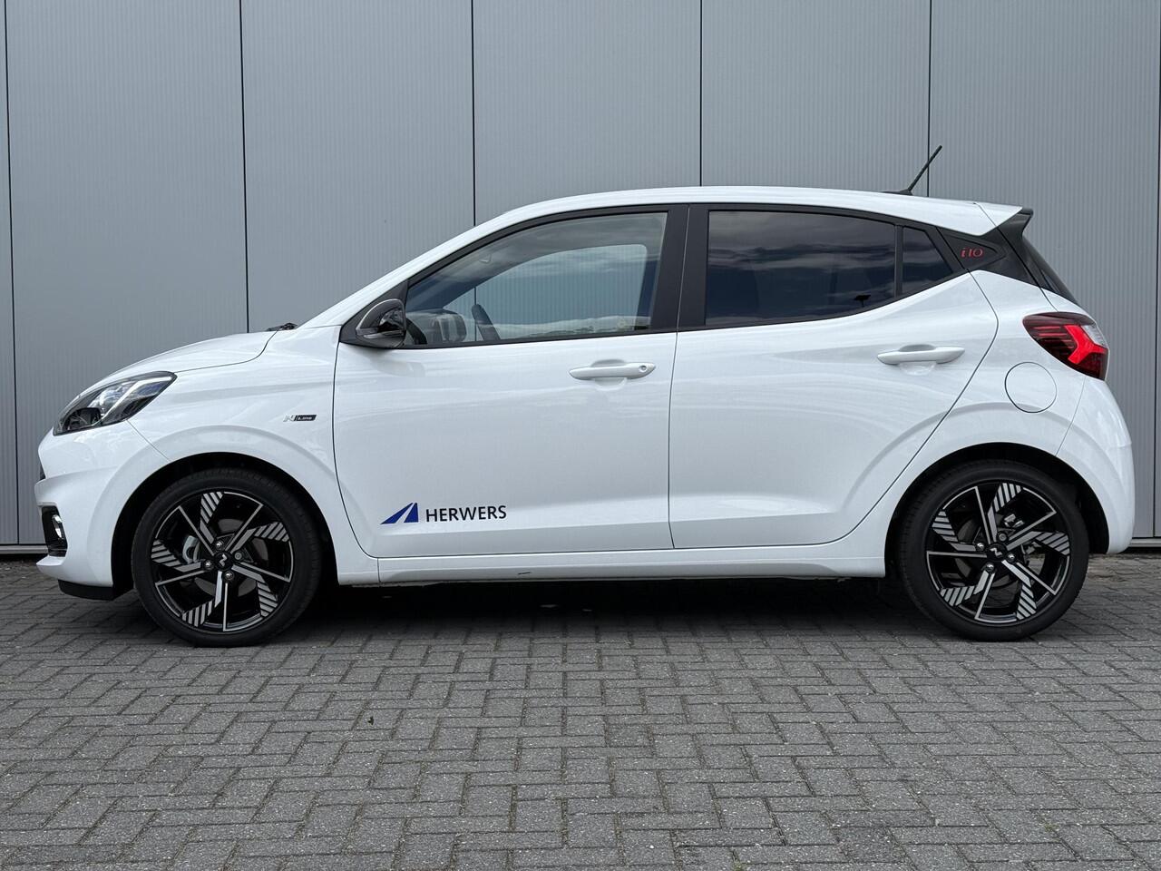 Hyundai I 10 1.0 T-GDI N Line 5-zits / 90 PK / Navigatie / Achteruitrijcamera / Climate & Cruise Control / Zwart Dakhemel / Stoel- & Stuurverwarming / Elek. Ramen Voor + Achter /