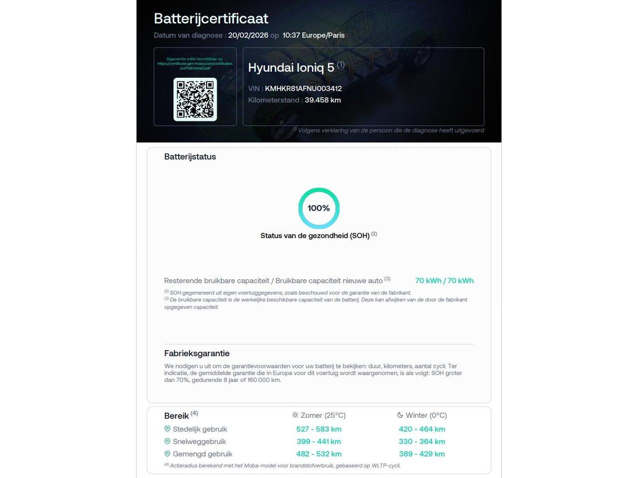 Hyundai IONIQ 5 Lounge 73kWh Automaat SOH 100% / Panoramadak / Dealer onderhouden / Fabrieksgarantie tot 12-2026 / 8 Jaar Batterij Garantie / All Season banden / Warmtepomp / HUD / 360 Camera / Navigatie / Elektr. stoelen + Memory / Stoel & Stuurwiel Verwarming / Stoe