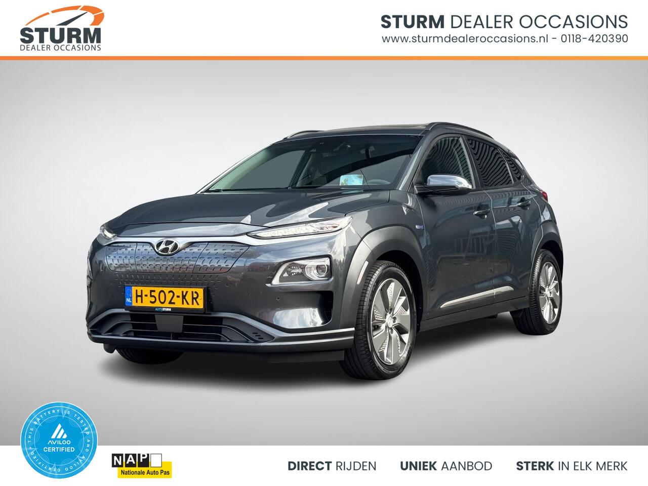 Hyundai Kona EV Premium 64 kWh SoH 97% 3-Fase Lader, Meest Luxe Uitvoering incl. Schuif-/Kanteldak!
