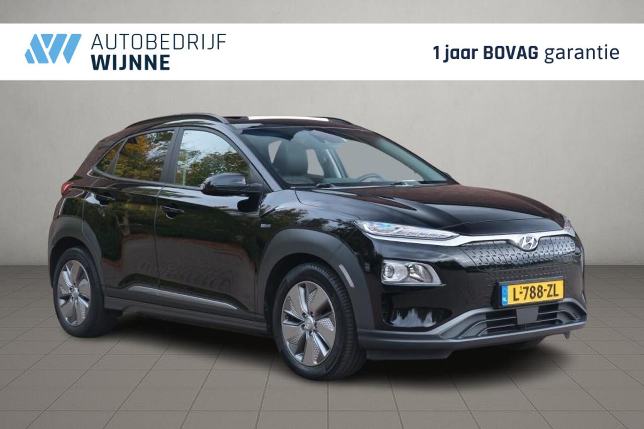Hyundai Kona EV 64 kWh 204pk Fashion | Navi | App Connect | Climate | Adaptive Cruise | Schuif-/kanteldak | Head-up Display | Camera | Keyless