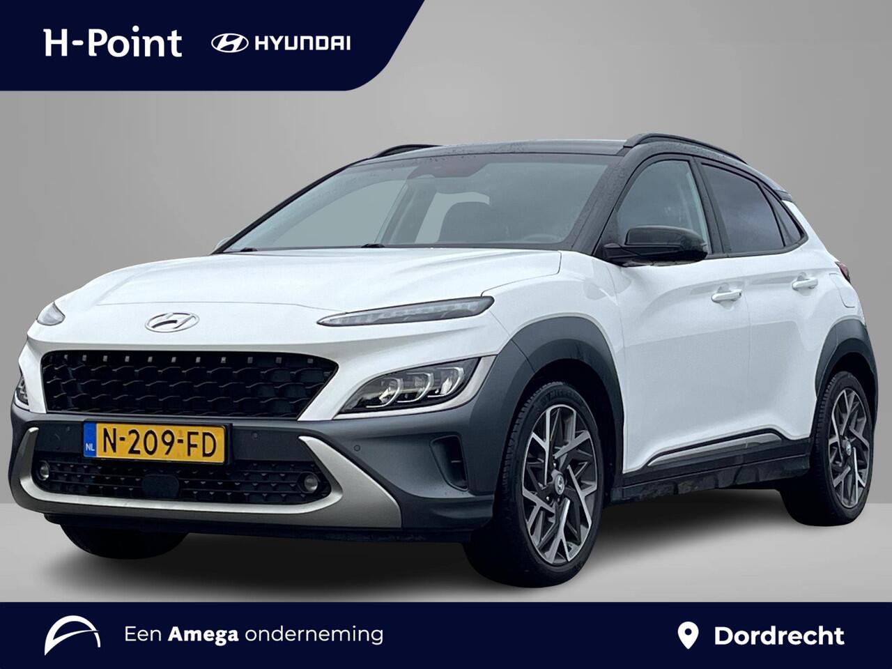 Hyundai Kona 1.6 GDI HEV Premium | Lederen bekleding | Trekhaak | 18'' 2-tone Lmv | Head up display | Adaptieve cruisecontrol |