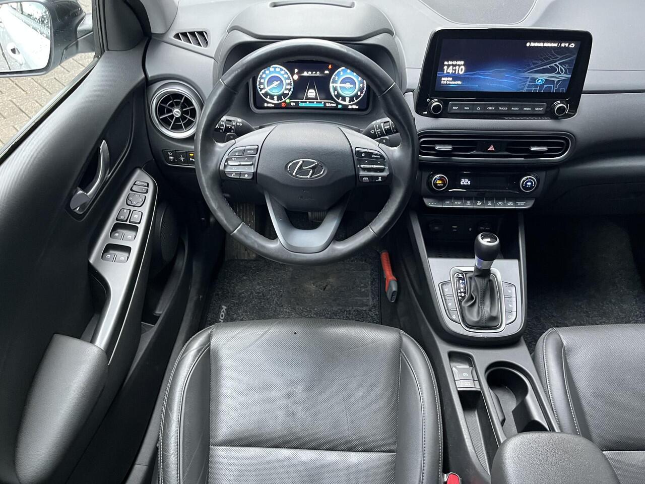 Hyundai Kona 1.6 GDI HEV Premium | Lederen bekleding | Trekhaak | 18'' 2-tone Lmv | Head up display | Adaptieve cruisecontrol |