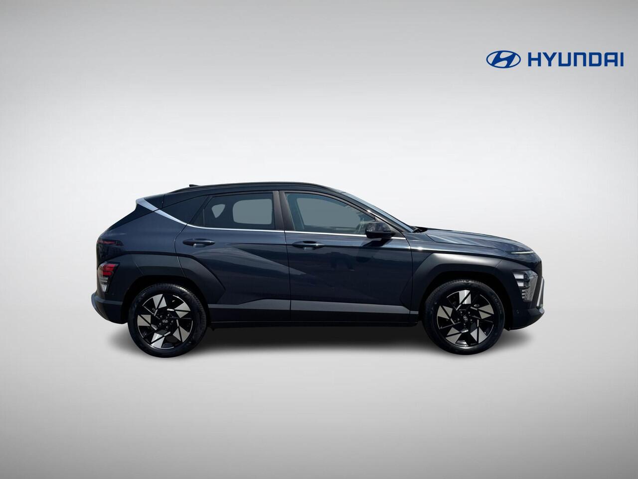 Hyundai Kona 1.6 GDI HEV Premium | Two-Tone Lakkleur | Stoelverwarming + -Ventilatie | 360° Camera | Leder | Navigatie | Apple Carplay/Android Auto | Geheugenstoel | Rijklaarprijs!