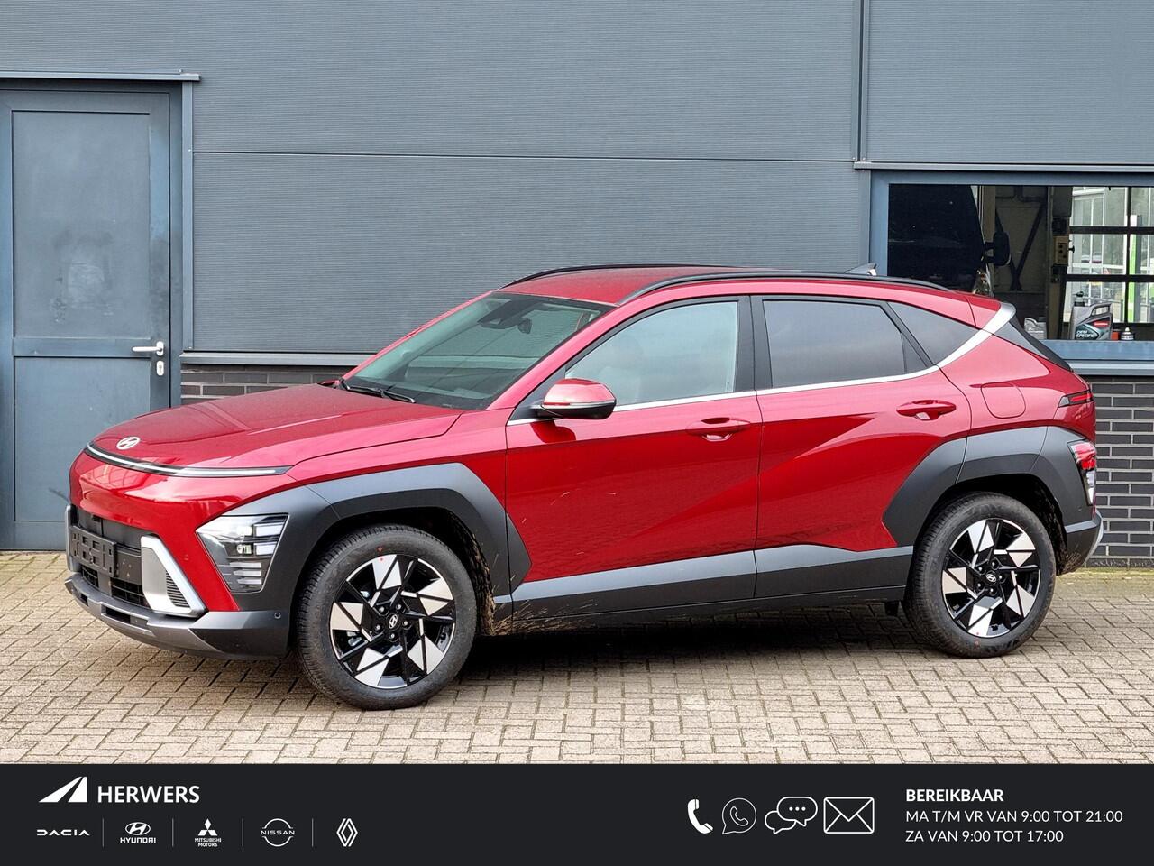 Hyundai Kona 1.6 GDI HEV Premium / Demo Actie / Leder / Elek. Bedienbare Voorstoelen / Stoel- & Stuurverwarming / Stoelverkoeling / 360 Camera /