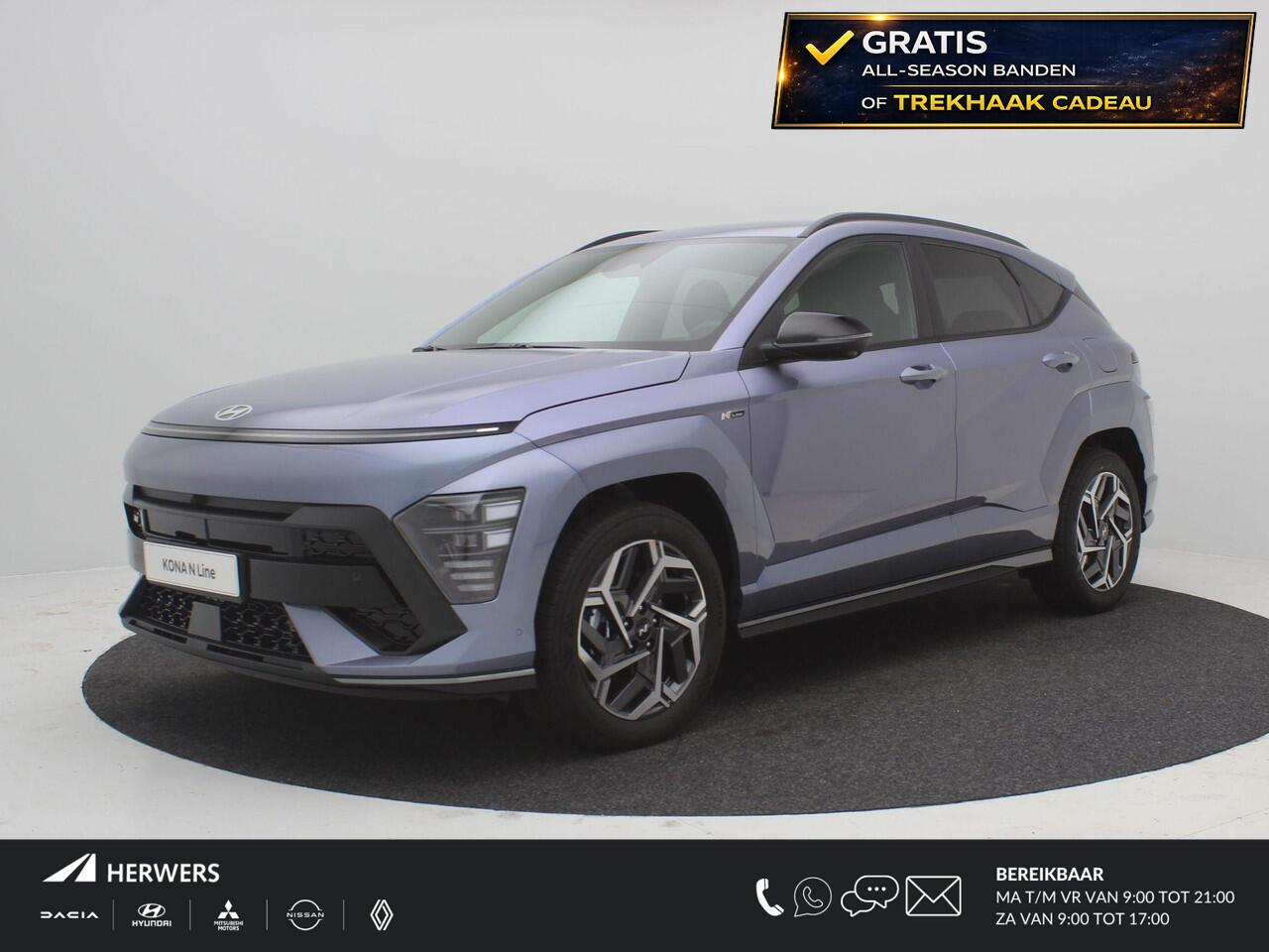 Hyundai Kona 1.6 GDI HEV N Line ¤2500,- Voordeel / Rijklaarprijs / Modeljaar 2026 / Navigatie / Apple & Android auto / Stuurverwarming / Stoelverwarming Voor + Achter /
