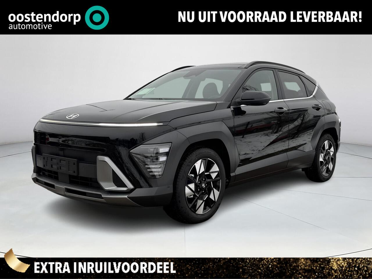 Hyundai Kona 1.6 GDI HEV Premium Sky | Stuurverwarming | Stoelverkoeling/verwarming | Schuif-kanteldak | 360* Camera | BOSE-Premium Sound | Lederen Bekleding | Elektrisch Verstelbare Geheugenstoelen |