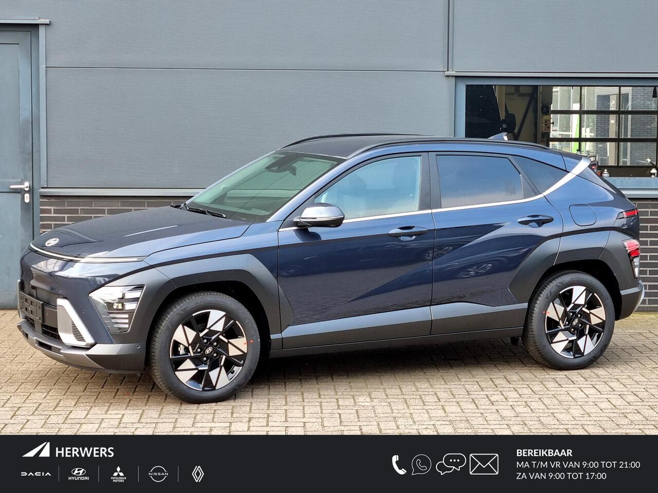 Hyundai Kona 1.6 GDI HEV Premium / ¤2500,- Voordeel / Direct Leverbaar / Stoelverkoeling / Stuurverwarming / Stoelverwarming Voor + Achter /