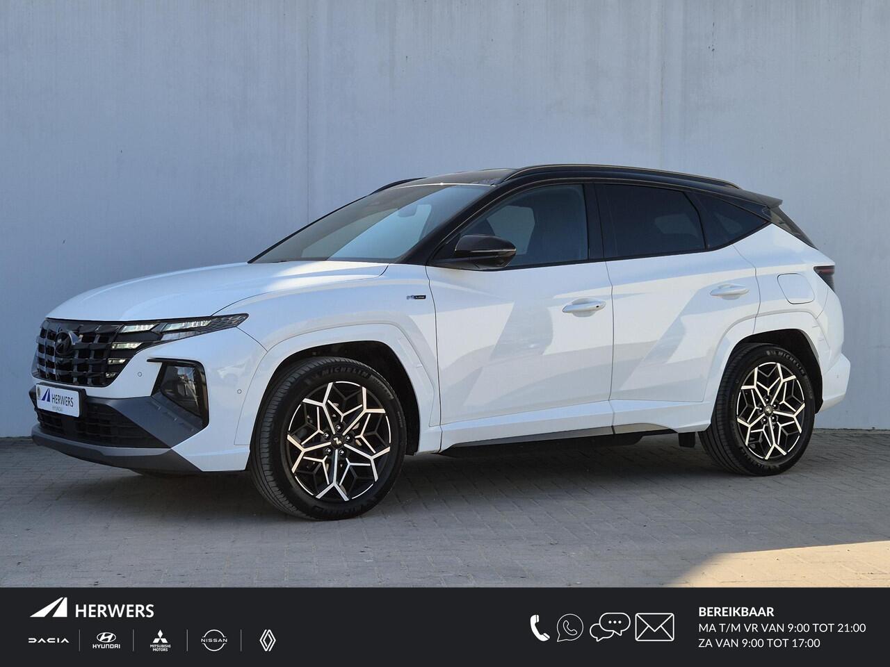 Hyundai TUCSON 1.6 T-GDI PHEV N Line 4WD Automaat / Rondomzicht camera / Apple Carplay Android Auto / Adaptief cruise control / Trekgewicht 1350 Kg / Stuur- en Stoelverwarming / Elektrisch bedienbare stoelen - achterklep /