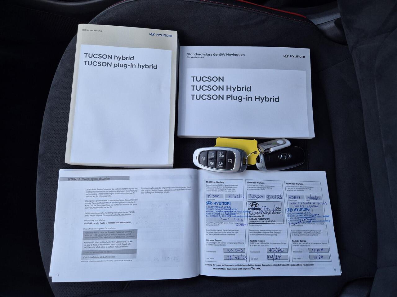 Hyundai TUCSON 1.6 T-GDI PHEV N Line 4WD Automaat / Rondomzicht camera / Apple Carplay Android Auto / Adaptief cruise control / Trekgewicht 1350 Kg / Stuur- en Stoelverwarming / Elektrisch bedienbare stoelen - achterklep /