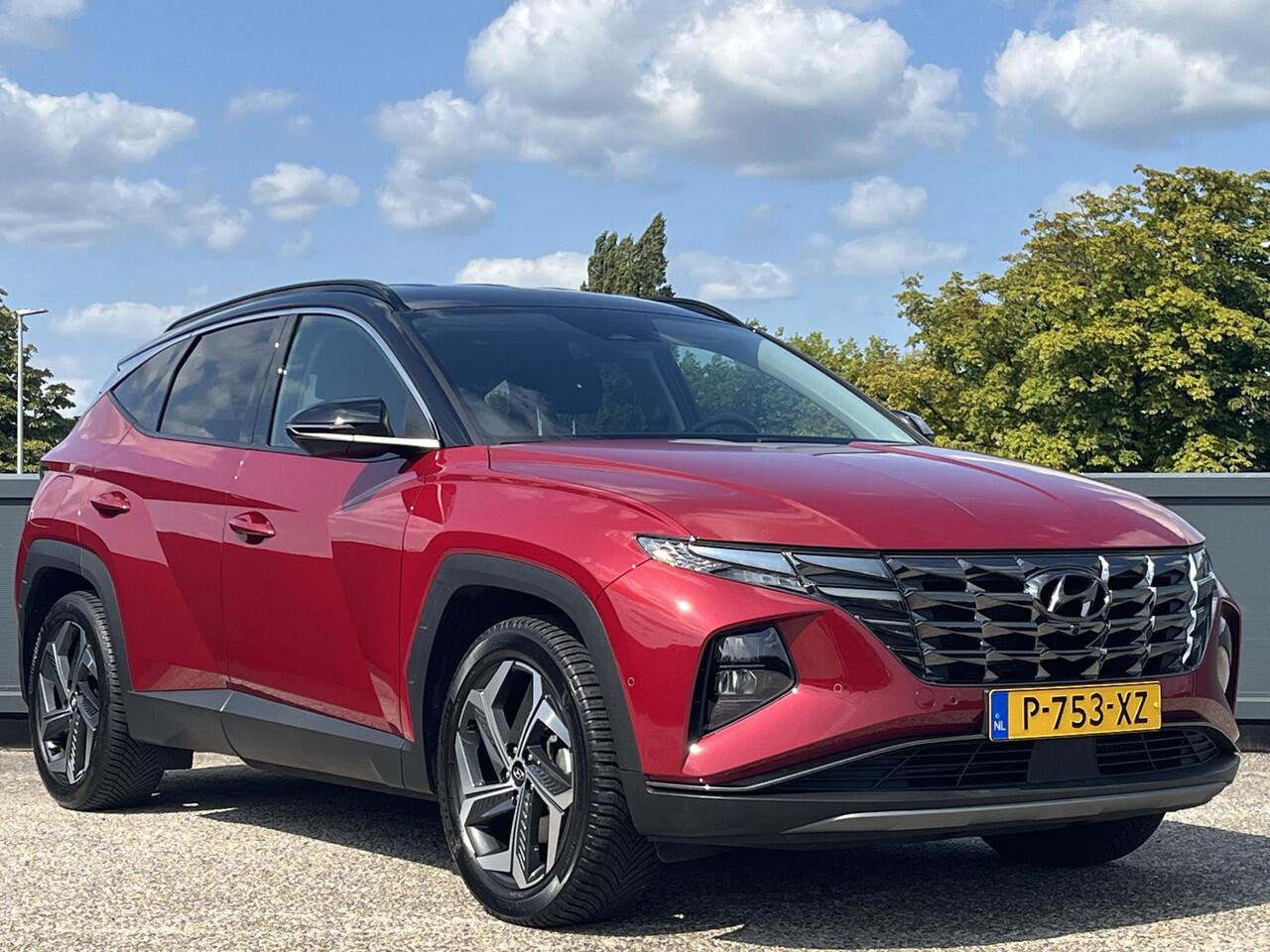 Hyundai TUCSON Premium 1.6 T-GDI 265pk PHEV 4WD | TREKHAAK | LEDER | DAKKLEUR ZWART | ALLSEASON BANDEN | 360° CAMERA |