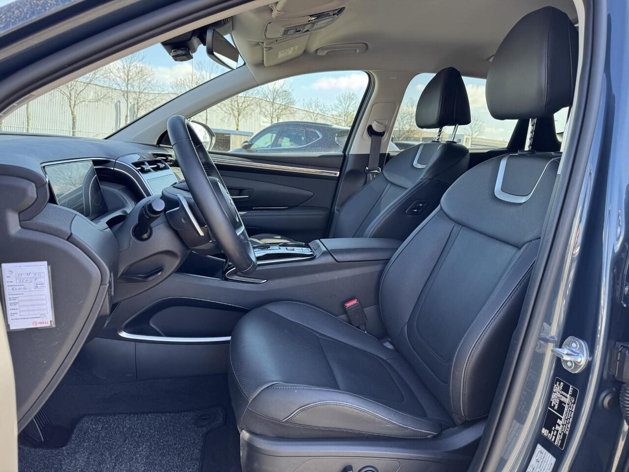 Hyundai TUCSON 1.6 T-GDI HEV Premium NL-Auto, 1650kg Trekgewicht! | Vol-Leder | Digitaal Instrumentenpaneel | Adapt. Cruise Control | Apple Carplay/Android Auto | Stoelverwarming | Dodehoek Detectie | 360° Camera | Rijklaarprijs!