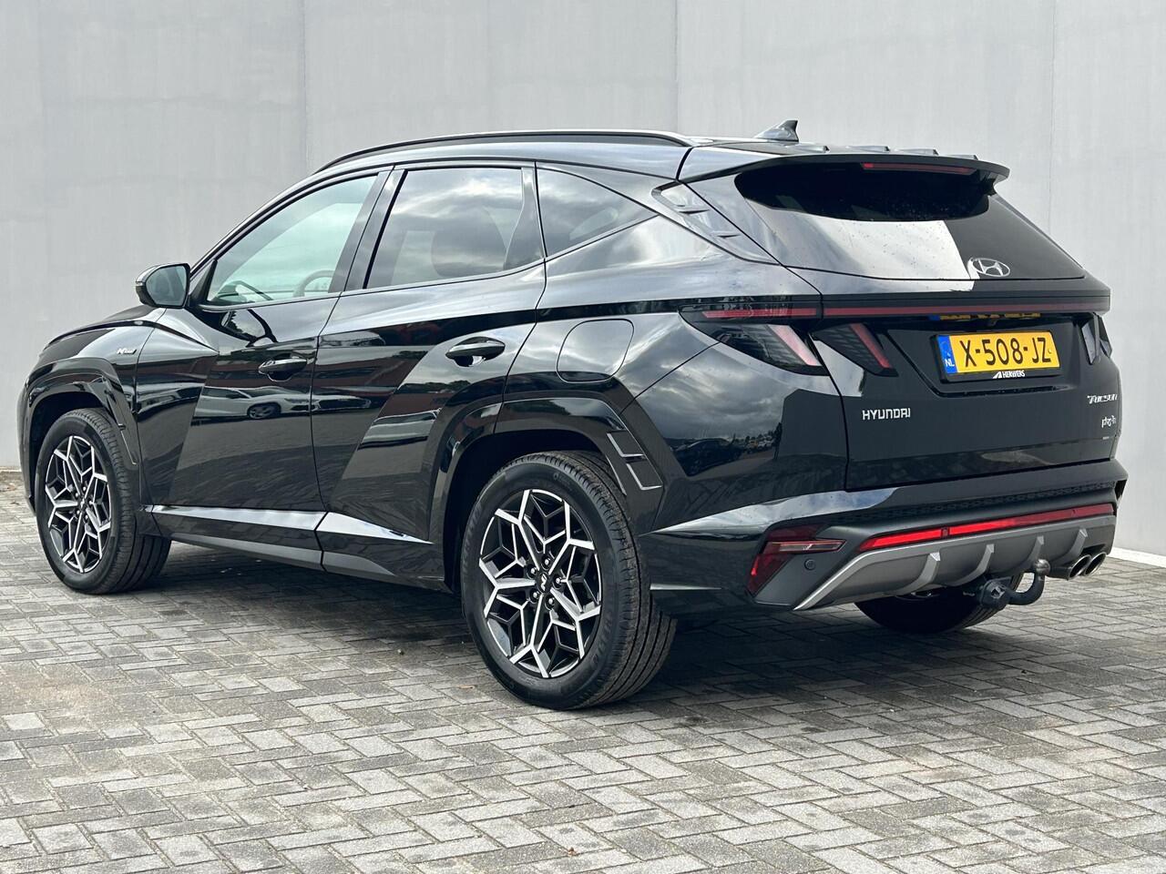 Hyundai TUCSON 1.6 T-GDI PHEV N Line 4WD / Trekhaak 1.350 Trekgewicht / Elektrische Achterklep / Elektrisch Verstelbare Stoelen / Stuur & Stoelverwarming / Stoelverkoeling / Adaptieve Cruise Control / Navigatie / Climate Control / Lichtmetalen Velgen /