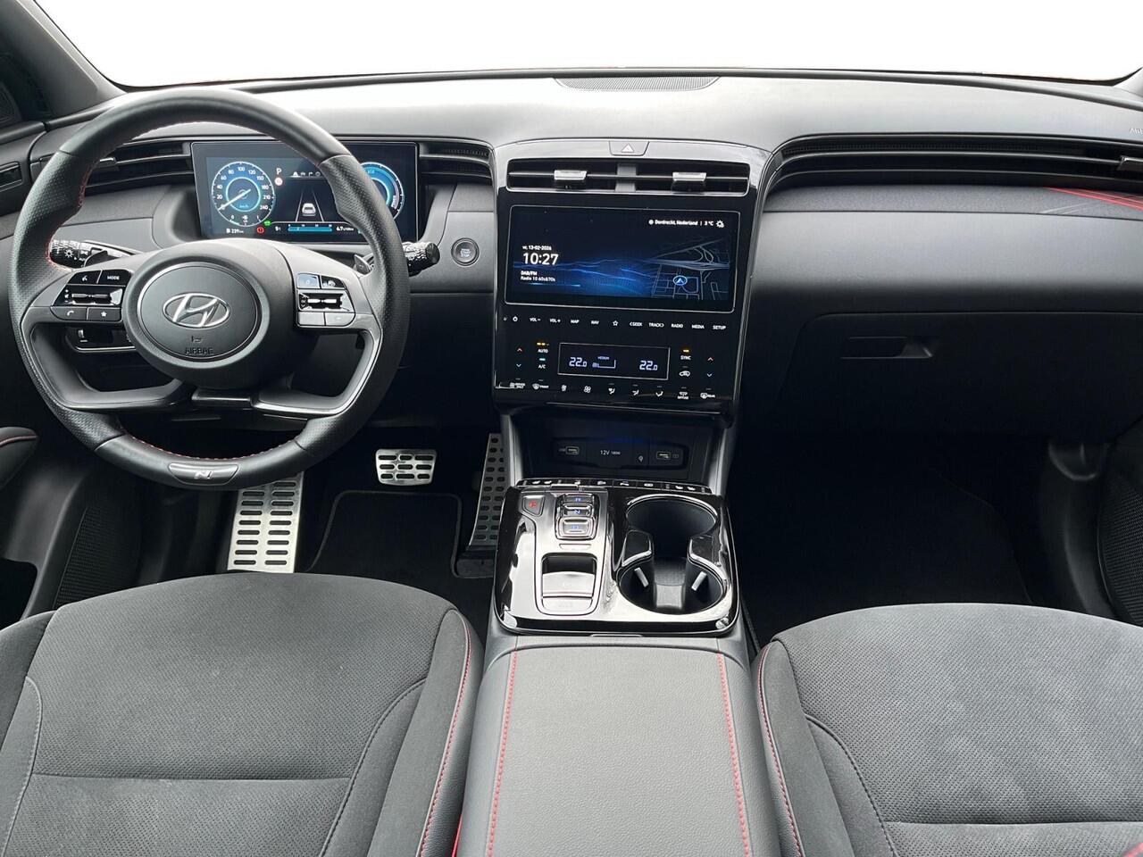 Hyundai TUCSON N Line Sky 1.6 T-GDI HEV 230pk | SCHUIF/KANTELDAK | ALCANTARA BEKLEDING | STOELVENTILATIE & VERWARMING | 360° CAMERA | ADAPTIVE CRUISE | ELEKTR. VERSTELBARE STOELEN |