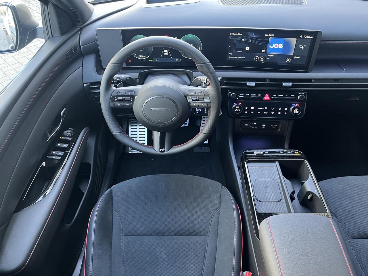 Hyundai TUCSON N Line Sky 1.6 T-GDI HEV 238pk | ¤5.500,- KORTING | MY26 | VERHOOGD VERMOGEN & TREKGEWICHT | SCHUIF/KANTELDAK | 360° CAMERA | ALCANTARA & STOELVERW. & VENTILATIE |